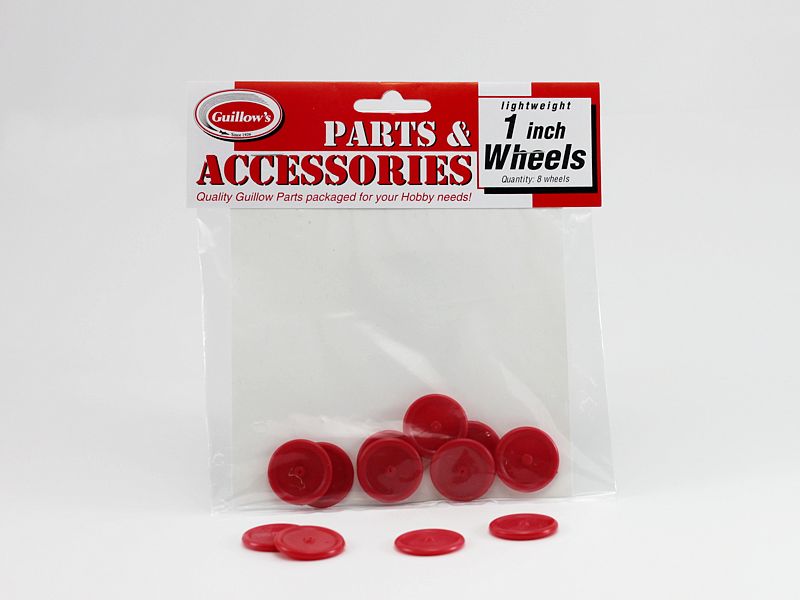 Guillow's 1" Plastic Wheels (8 wheels) - Click Image to Close