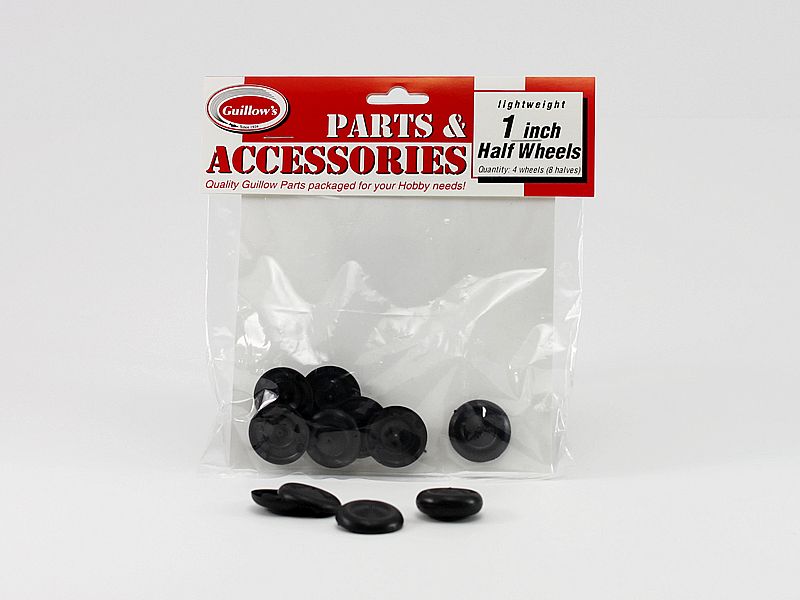 Guillow's 1" Plastic Wheels (8 half wheels) - Click Image to Close