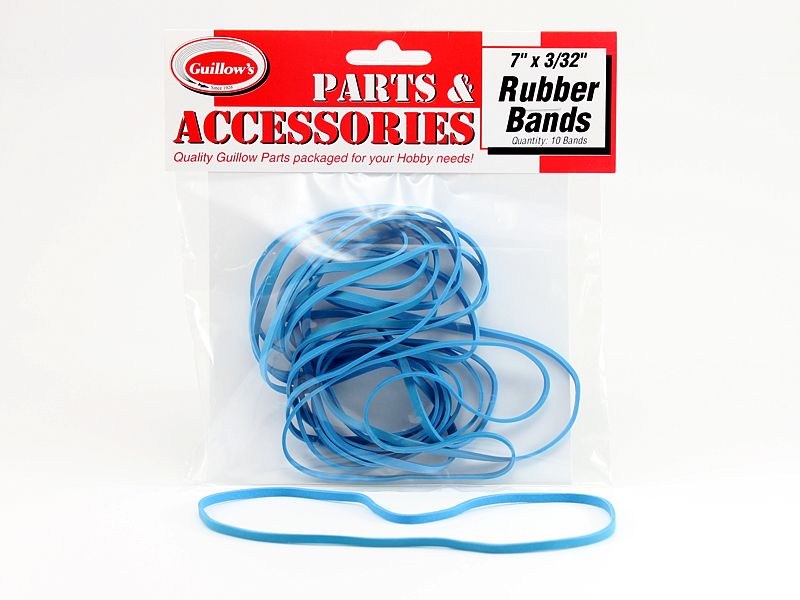 Guillow's 7" x 3/32" Rubber Band (10 bands)