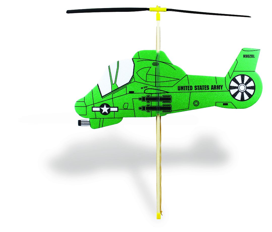 Guillow's Rubber Band Powered Toy Helicopter (24) - Click Image to Close