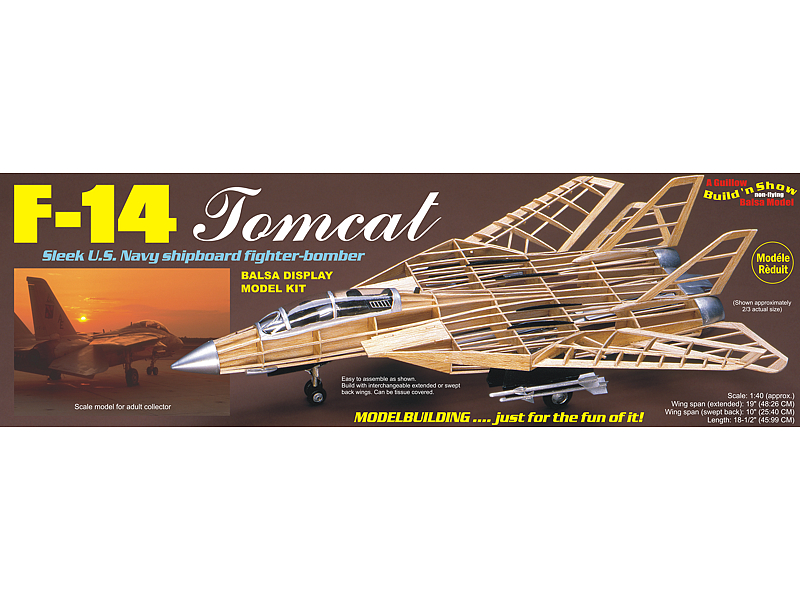 Guillow's 1/40 F-14 Tomcat Model Kit (1)