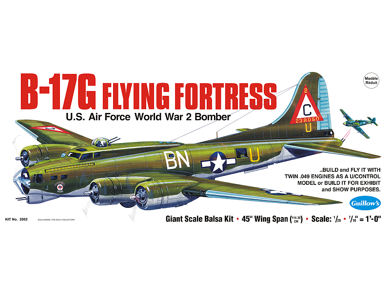 Guillow's 1/28 B-17G Flying Fortress Model Kit (1) - Click Image to Close