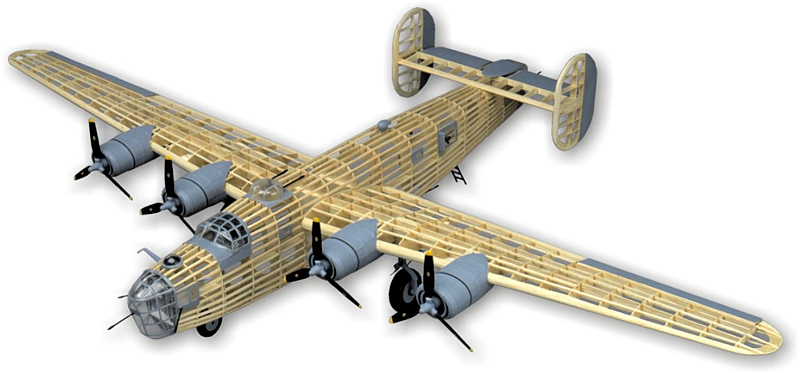 Guillow's 1/28 B-24D Liberator Model Kit (1)