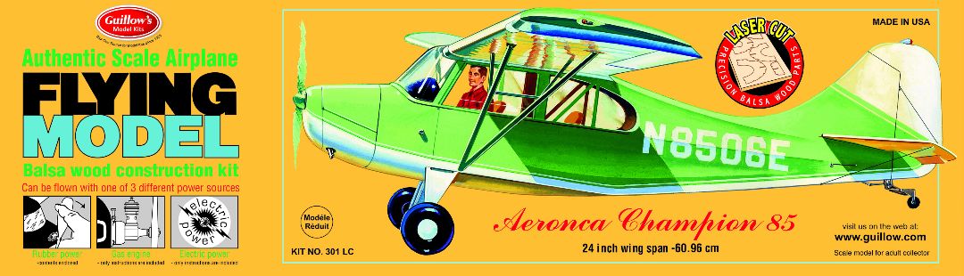 Guillow's 1/18 Aeronca Champion Laser Cut Model Kit (1)