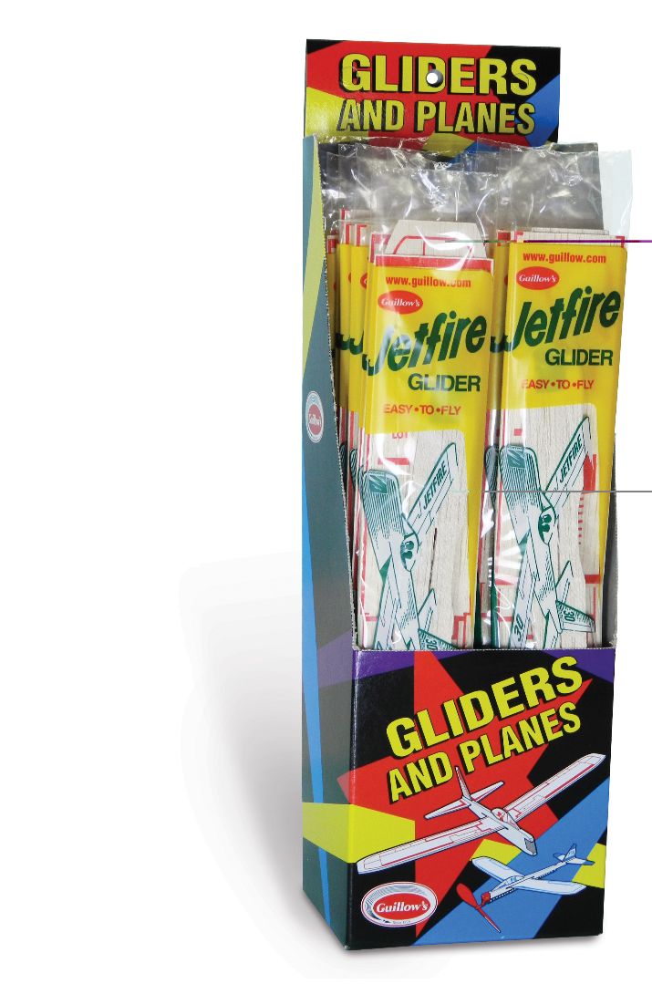 Guillow's Jetfire Balsa Glider in C-Store Display (18) - Click Image to Close