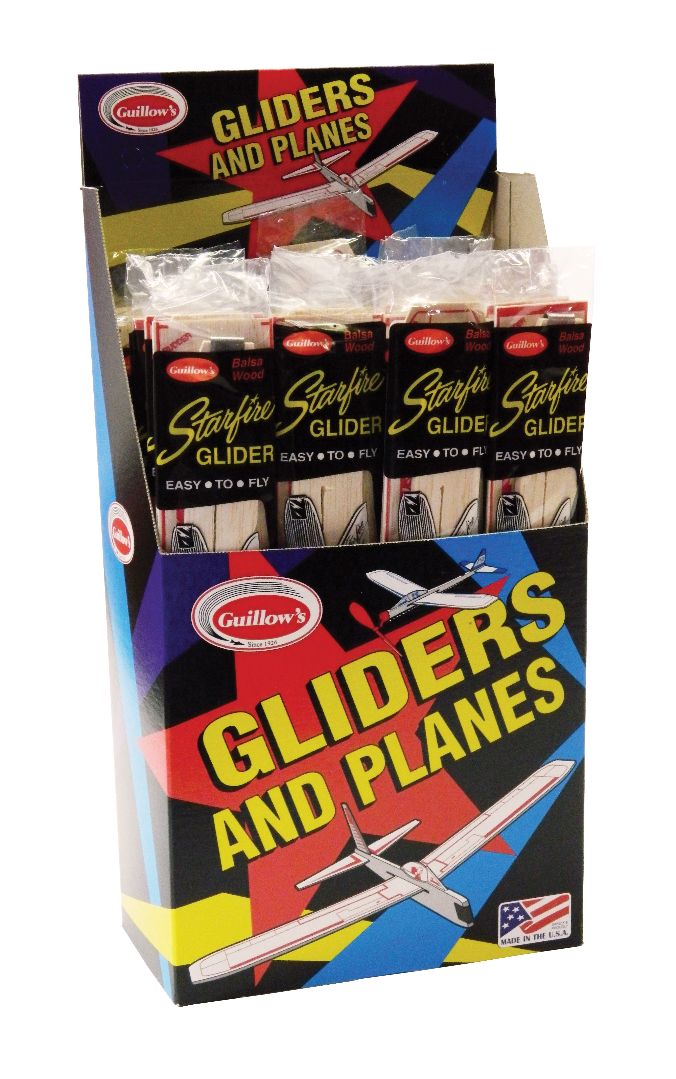 Guillow's Starfire Balsa Glider in Store Display (24) - Click Image to Close