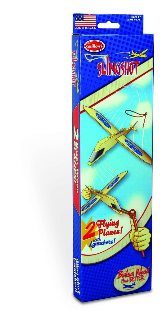 Guillow's Sling Shot Twin Pack Balsa Glider in Display (24) - Click Image to Close