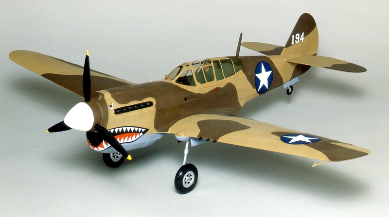 Guillow's 1/16 P-40 Warhawk Laser Cut Model Kit (1) - Click Image to Close