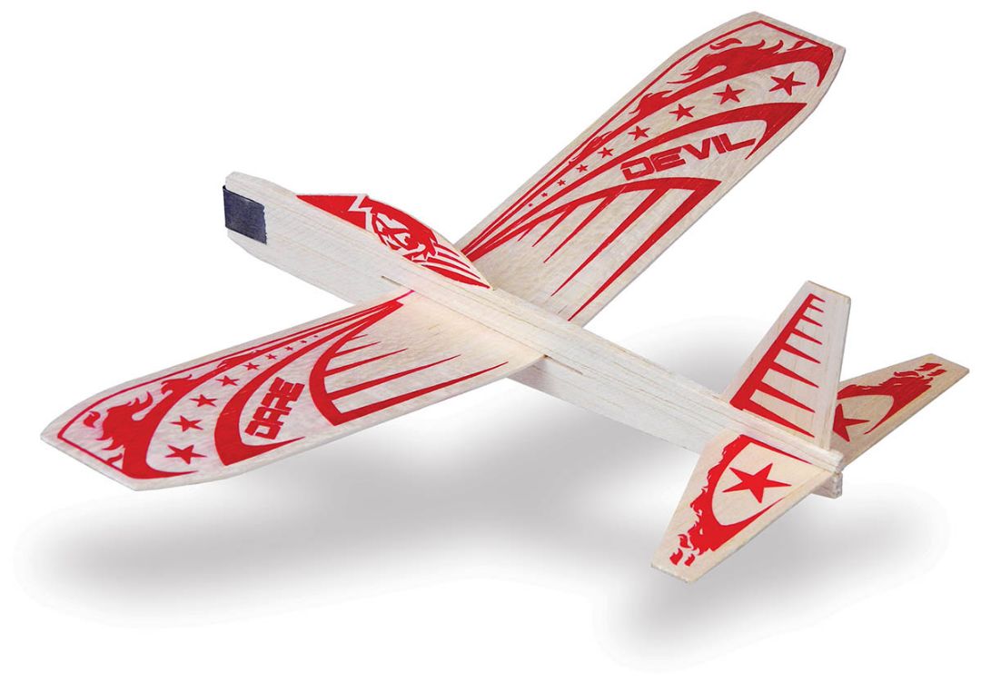 Guillow's Dare Devil Balsa Glider in Store Display (48) - Click Image to Close