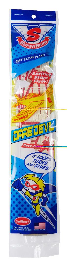Guillow's Dare Devil Balsa Glider in Store Display (48) - Click Image to Close