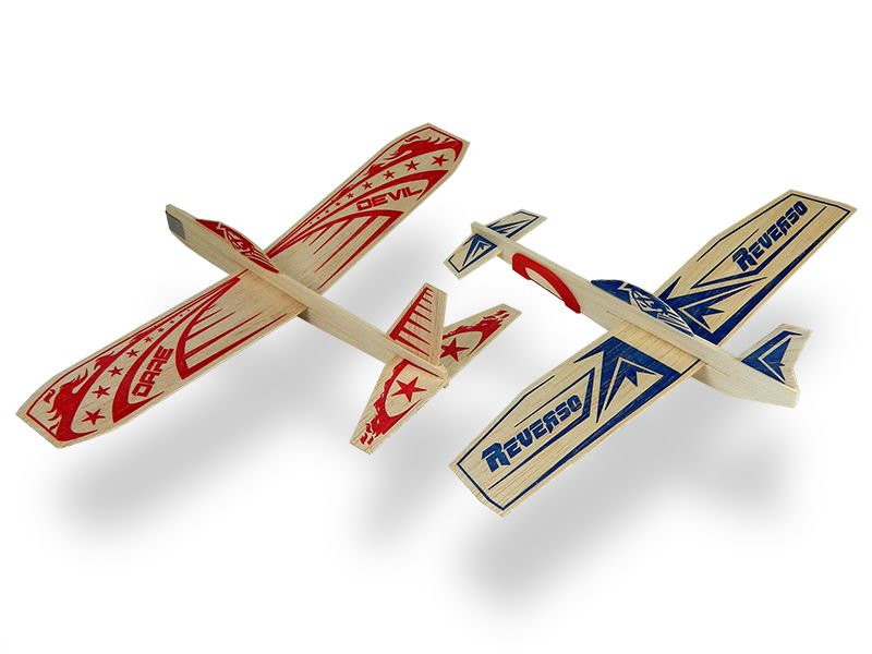 Guillow's Super Hero Twin Pack Balsa Glider x12 Store Display(2) - Click Image to Close