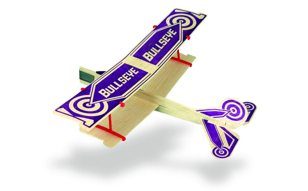 Guillow's Bullseye Balsa Glider in Store Display (24) - Click Image to Close