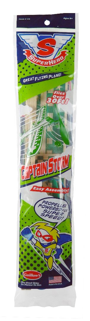Guillow's Captain Storm Balsa Glider in Store Display (24) - Click Image to Close