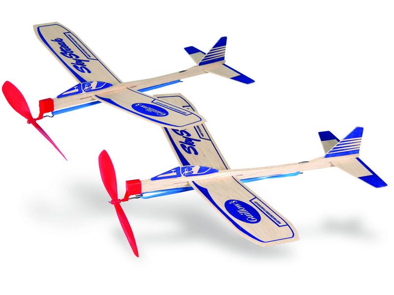 Guillow's Sky Streak - Retro Twin Pack Balsa Glider Display (24) - Click Image to Close