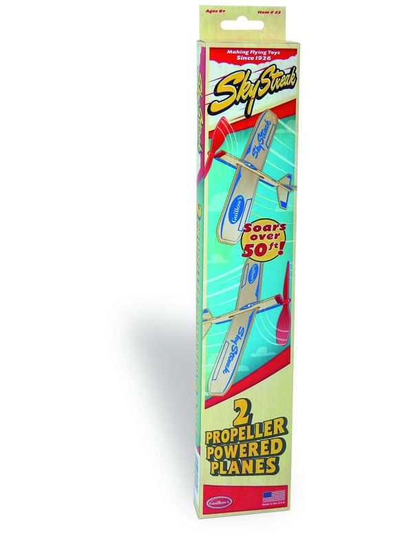 Guillow's Sky Streak - Retro Twin Pack Balsa Glider Display (24) - Click Image to Close