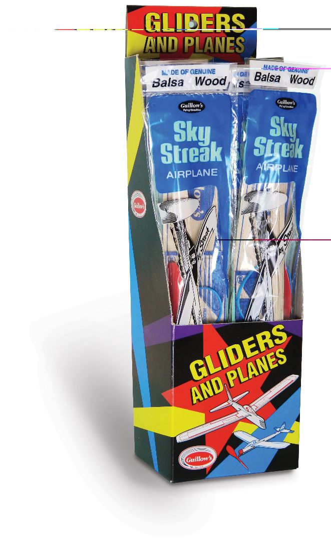 Guillow's Sky Streak Balsa Motorplane in C-Store Display (12)