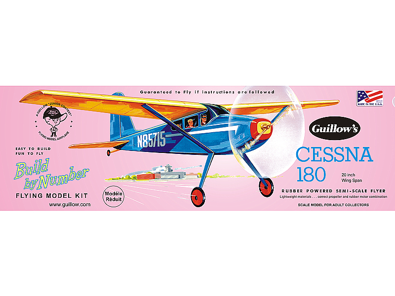 Guillow's Cessna 180 Rubber Powered Model Kit (1) - Click Image to Close