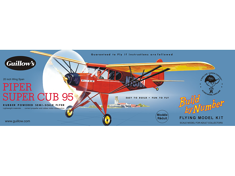 Guillow's Piper Super Cub 95 Rubber Powered Model Kit (1)