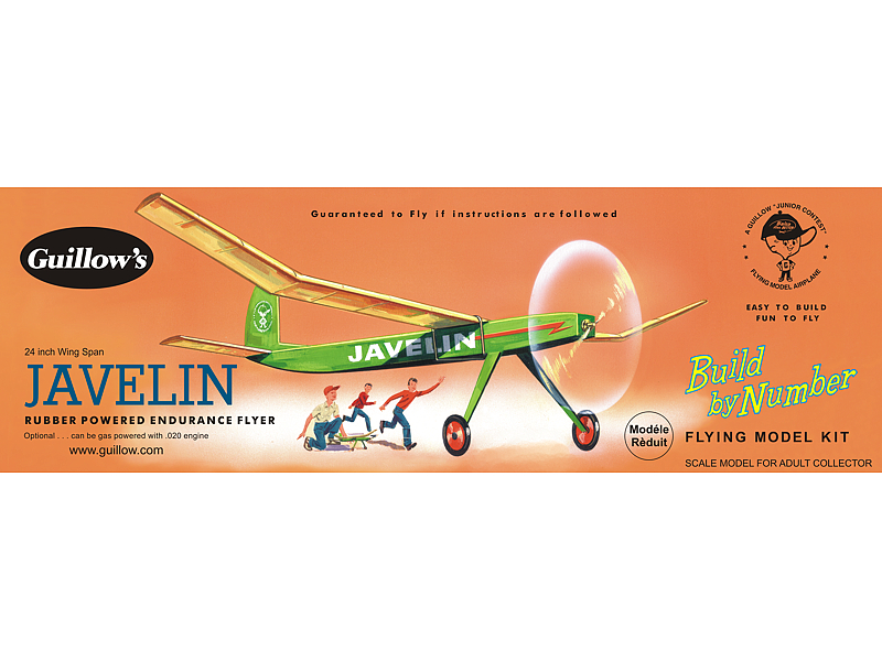 Guillow's Javelin Rubber Rubber Powered Model Kit (1) - Click Image to Close