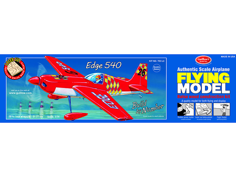 Guillow's 1/14 Edge 540 Laser Cut Model Kit (1) - Click Image to Close