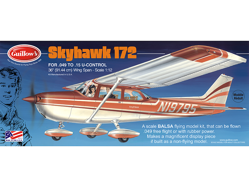 Guillow's 1/12 Cessna Skyhawk 172 Model Kit (1) - Click Image to Close