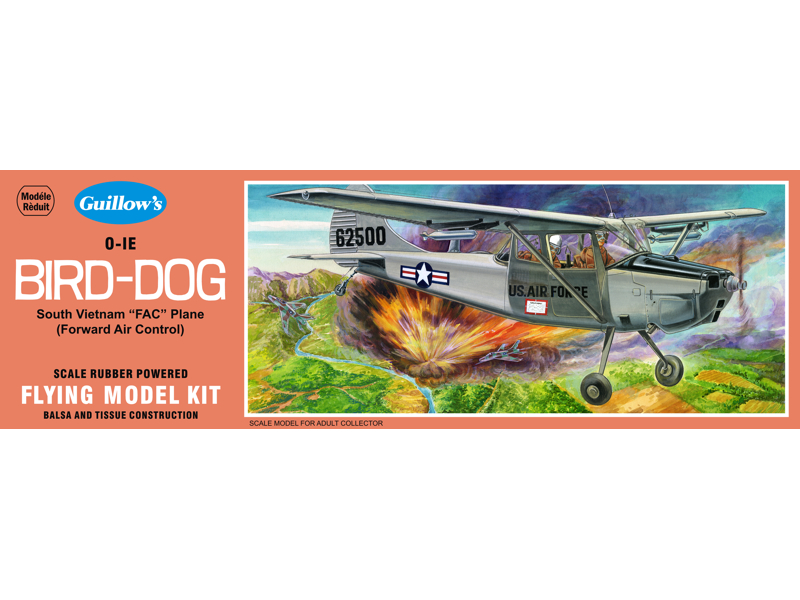 Guillow's 1/24 Cessna 0-1E Bird-Dog Rubber Powered Model Kit (1) - Click Image to Close