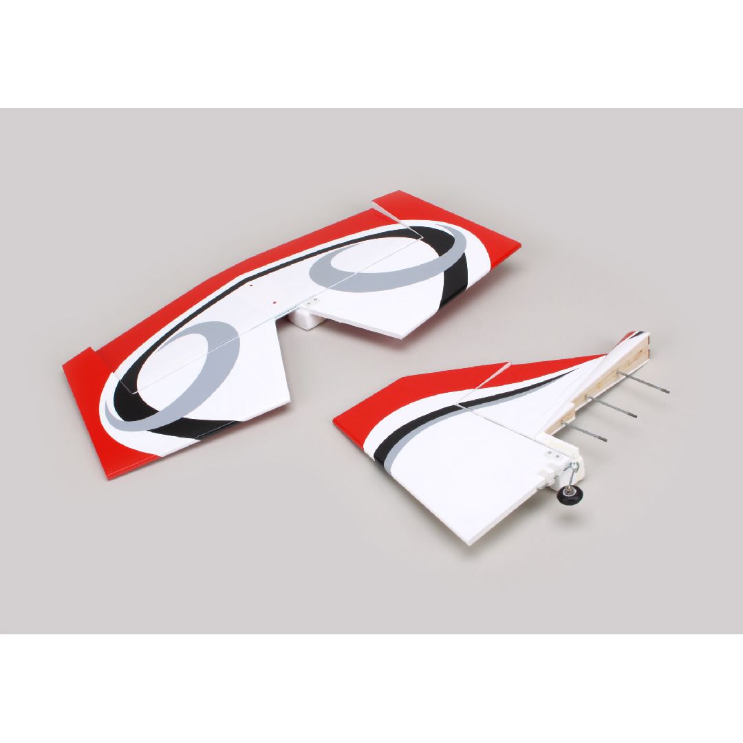 Hanger 9 Twist 60 (True Red) Tail set w/ Elev, Fin, Rudder
