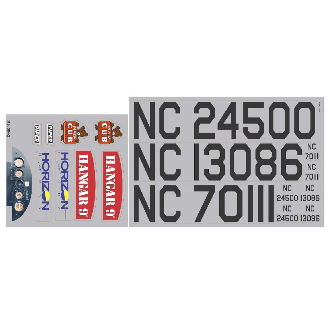 Hanger 9 Decal Sheet: J-3 Cub 10cc