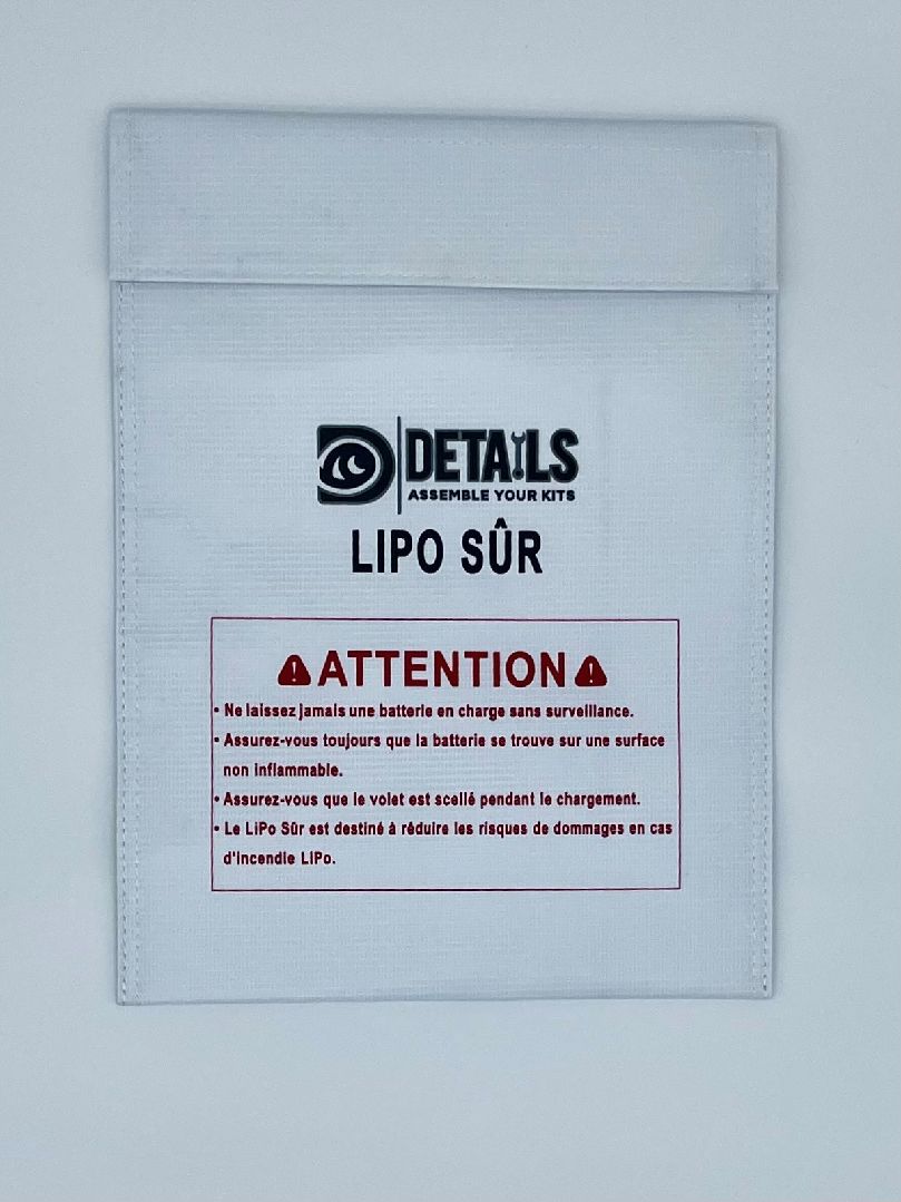 Hobby Details LiPo Battery Safe Bag (White) (23x30cm) - Click Image to Close