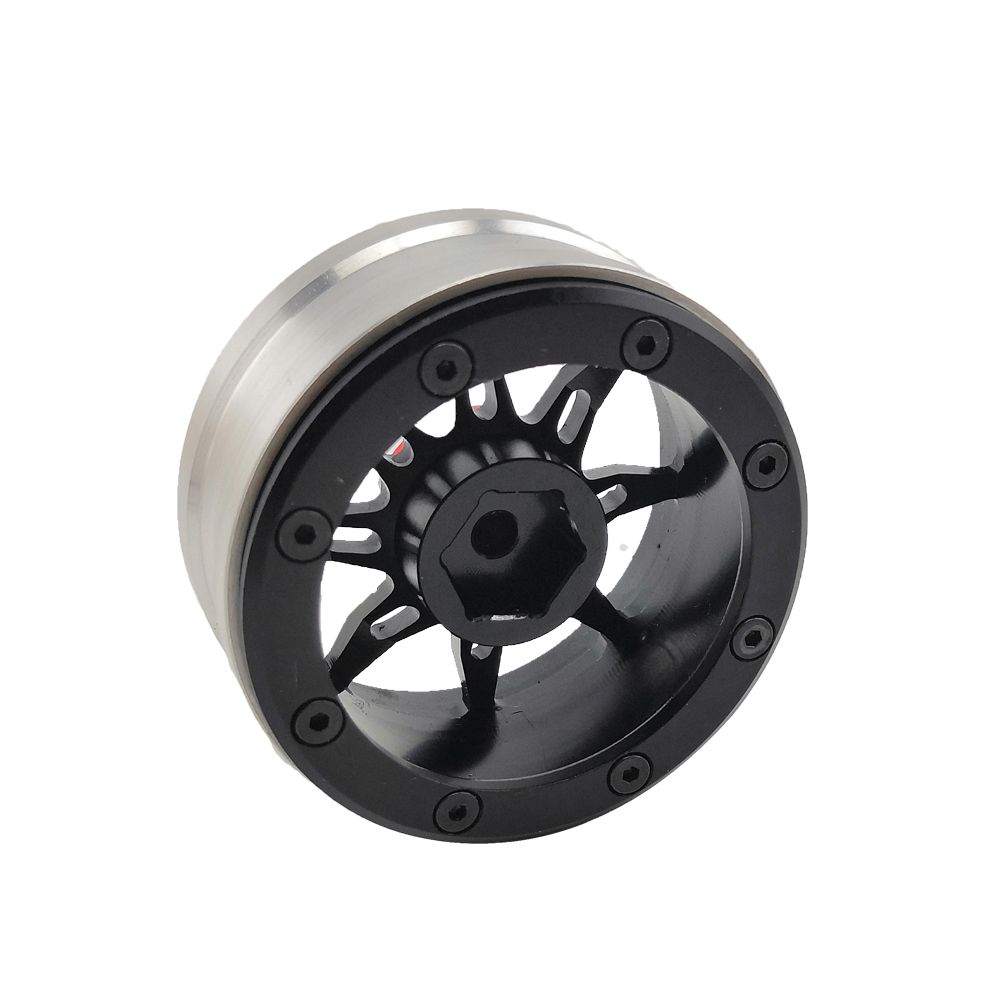 Hobby Details 1.9" Aluminum Wheels - Spider (4)(Black)