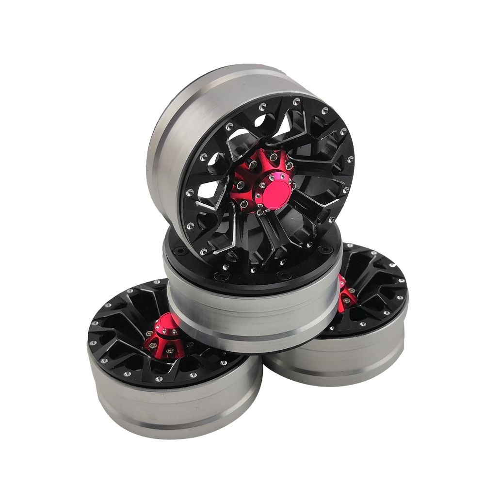 Hobby Details 1.9" Aluminum Wheels - Strong (4)(Black)