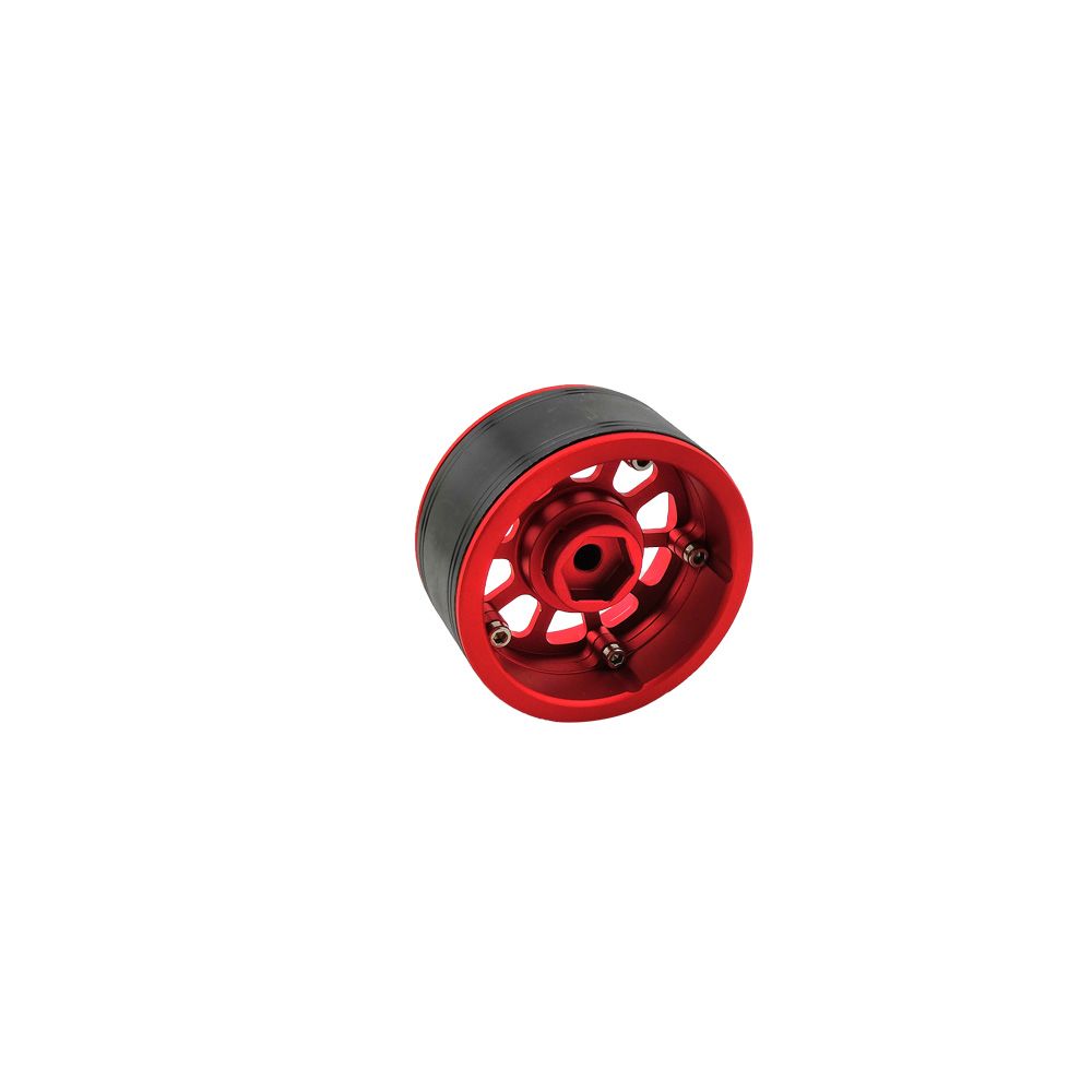 Hobby Details 1.9" Aluminum Wheels - Ten (4) (Red) - Click Image to Close