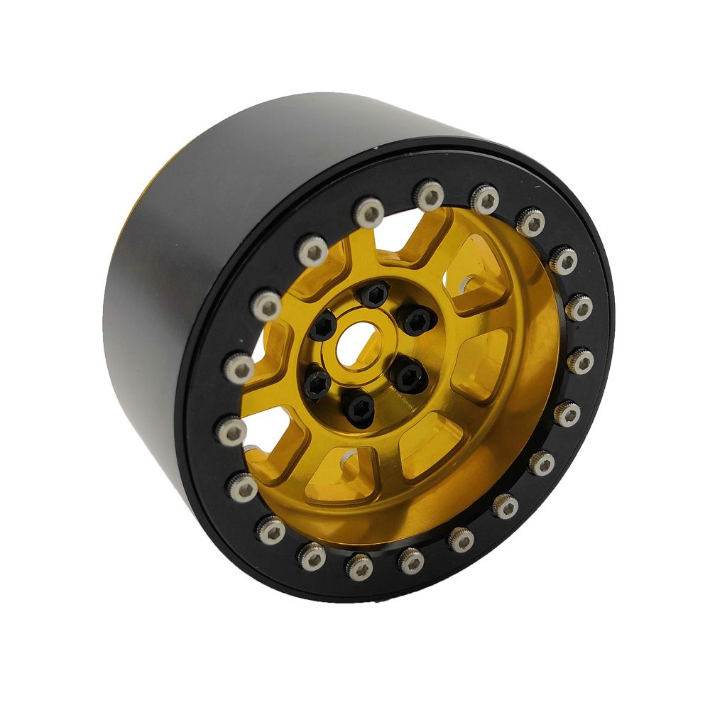 Hobby Details 2.2" Aluminum Wheels - Buck (4) (Gold) - Click Image to Close