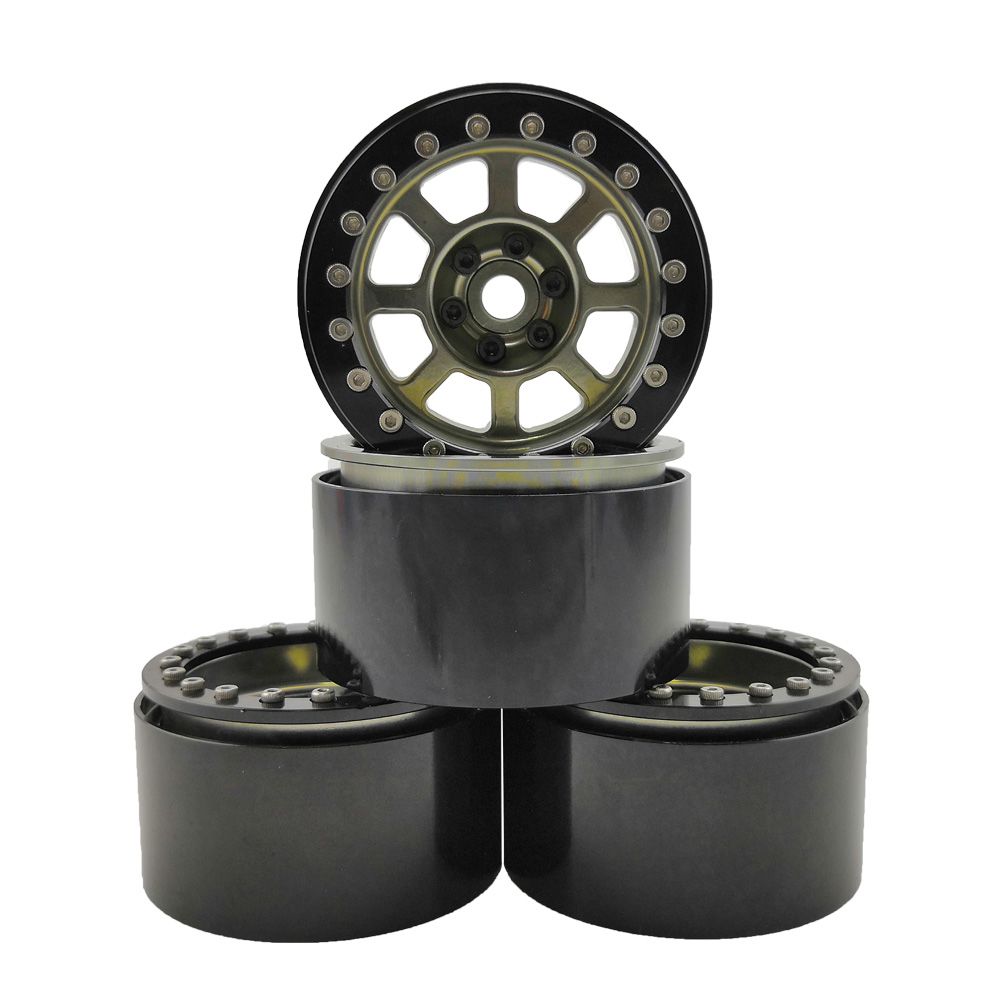 Hobby Details 2.2" Aluminum Wheels - Buck (4) (Ink) - Click Image to Close
