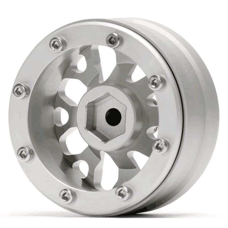 Hobby Details 1.9" Aluminum Wheels - Y Style (4)(Silver) - Click Image to Close