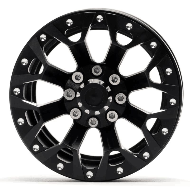Hobby Details 1.9" Aluminum Wheels - Y Style (4) (Black) - Click Image to Close