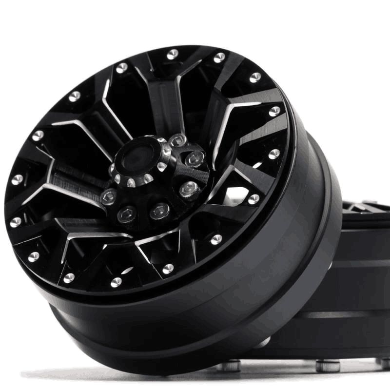 Hobby Details 1.9" Aluminum Wheels - Y Style (4) (Black) - Click Image to Close