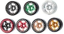 Hobby Details 1.9" Aluminum Wheels - 5 Stars (4)(Red Rings) - Click Image to Close