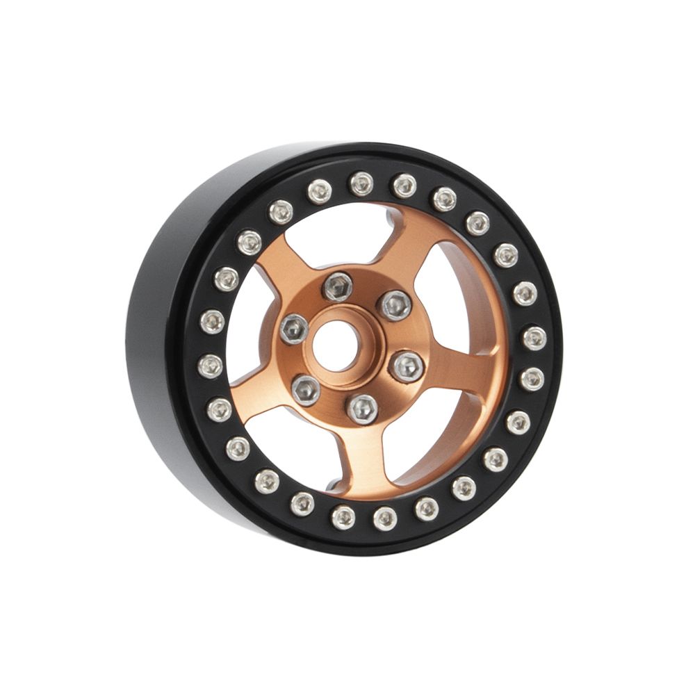 Hobby Details 1.9" Aluminum Wheels - 5 Stars(4)(Black Old Brass) - Click Image to Close