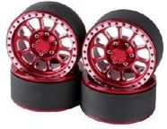 Hobby Details 1.9" Aluminum Wheels - Flower 10 Style(4)(Red)