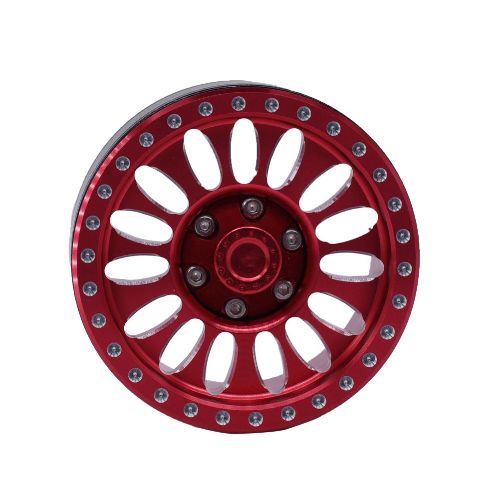 Hobby Details 1.9" Aluminum Wheels - Flower Red (4)