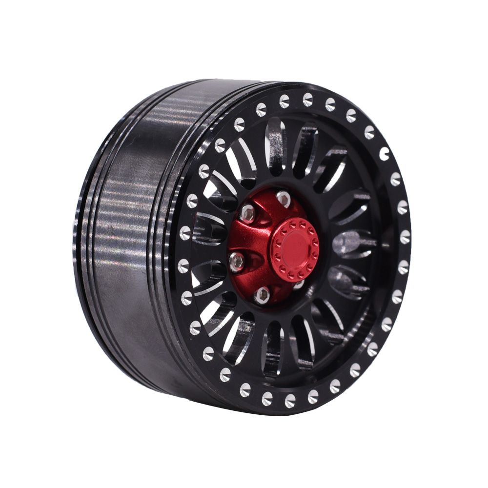 Hobby Details 1.9" Aluminum Wheels - Flower Black (4)