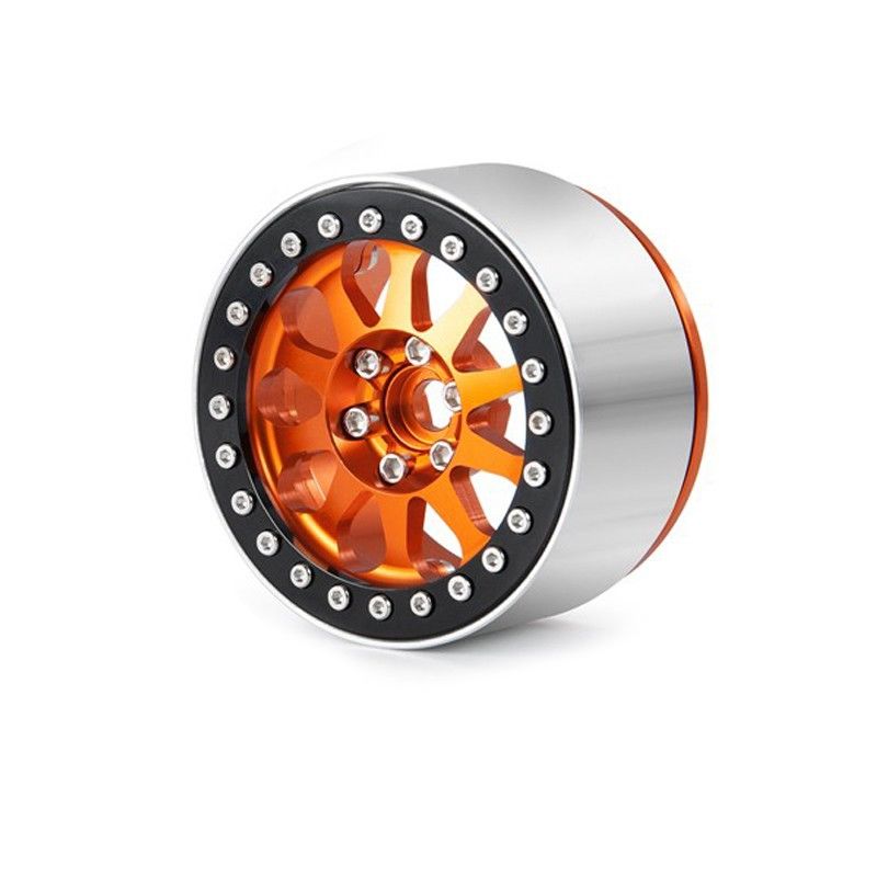 Hobby Details 2.2" AL Water-Hollow Beadlock Wheels - Orange (4)