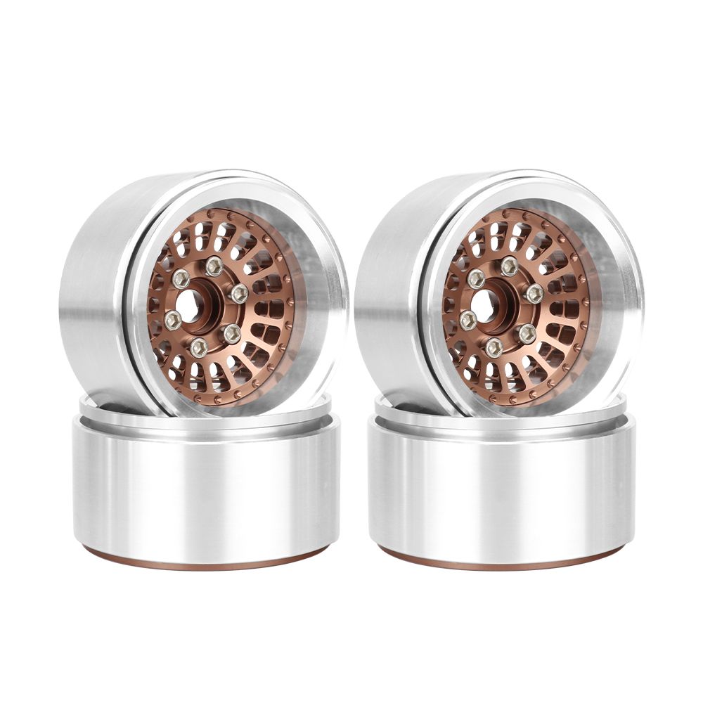 Hobby Details 1.9", 10mm offset, Alum Beadlock Rim-Copper(4)