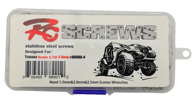 Hobby DetailsTraxxas E-Revo Stainless Steel Screw Set - Click Image to Close