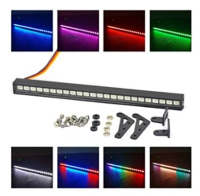 Hobby Details 1/10 Light Bar - 24 LED (Multi Color) 5-8V, 150mm Wide, Wire Length 390mm, Receiver Plug