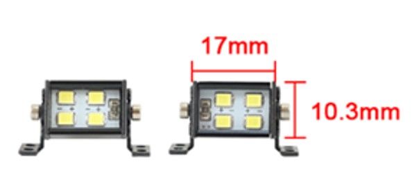 Hobby Details 1/10 Double Row Spot Lights - 4 LED (White) - Click Image to Close
