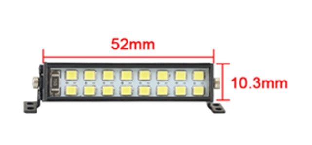 Hobby Details 1/10 Double Row Light Bar - 16 LED (White) - Click Image to Close
