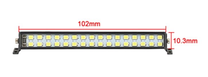 Hobby Details 1/10 Double Row Light Bar - 32 LED (White) - Click Image to Close
