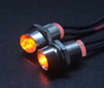 Hobby Details 1/10 RC Body, Front LED Light (Orange) 5-8V, 5mm, Receiver Plug (2)